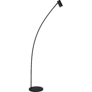 Atmooz - Vloerlamp Floyd - GU10 - Staande lamp - Stalamp - Slaapkamer / Woonkamer / Eetkamer - Zwart / Goud - Metaal - Hoogte : 180cm