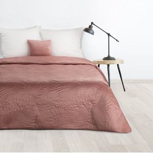 Oneiro’s luxe LUIZ /type 4/ Beddensprei Roze- 220x240 cm – bedsprei 2 persoons - roze – beddengoed – slaapkamer – spreien – dekens – wonen – slapen