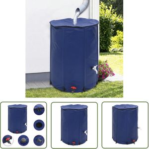 The Living Store Watertank met kraan opvouwbaar 750 L PVC - Regenwatertank - Wateropvang - Pvc Tank - Buitentank - Irrigatie