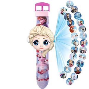 Disney Frozen horloge - Frozen Elsa horloge - Frozen speelgoed horloge - Met roze horlogeband -Frozen Elsa projector horloge -  Kinder horloge - frozen horloge