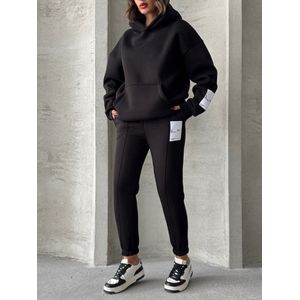 Hoodie Set 'WELL' / Hoodie & Broek / Zwart / maat L