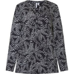Ciso top zwart/wit bloem maat L = 44/46