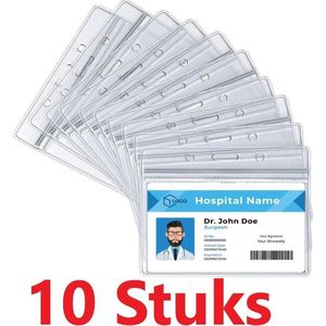 ID badgehouders naamkaarthouders transparant 10 stuks / Hoesjes voor pasjes en kaarten / ID hoesjes / kunststof ID-houder