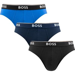 Hugo Boss BOSS power 3P herenslips basic blauw & zwart - L