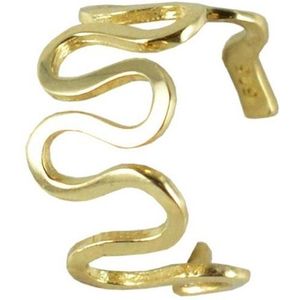 Silventi 9NBSAM-G200008 Gouden Ear Cuff - Oorklem- Oorring - 14 Karaat - Kronkel - 9,3 x 6 mm - Goud