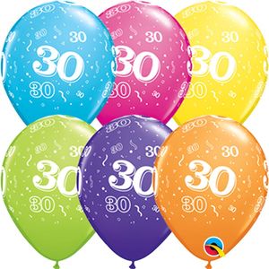 Ballonnen 30 jaar Qualatex 25 stuks