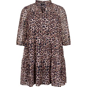 ZIZZI VOLIVIA, 3/4, TUNIC Dames Tuniek - Brown - Maat S (42-44)