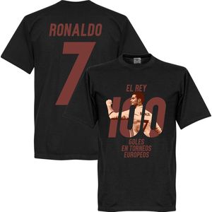 Ronaldo 100 Goals El Rey T-Shirt - Zwart - 4XL