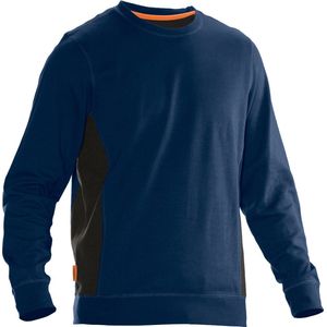 Jobman 5402 Sweatshirt ronde hals - Maat M - Blauw / Zwart