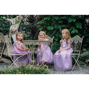 Prinsessenjurk meisje - Speelgoed 4 jaar - Prinsessen verkleedkleding - maat 104/110 - Zwaan - Het Betere Merk - Tiara - Kroon - Toverstaf - Paars