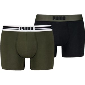 Puma Boxershorts Everyday Placed Logo - 2 pack - Forest Night - Maat M