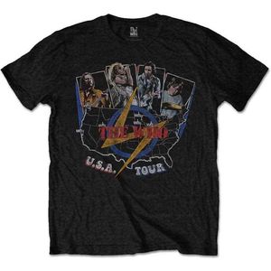 The Who - USA Tour Vintage Heren T-shirt - L - Zwart