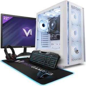 Vibox VI-116 Game PC - 22"" Scherm Pakket - AMD Ryzen 3200GE Processor 4GHz - Radeon Vega 8 Grafische kaart - 16GB RAM - 2TB HDD - Windows 11 - WiFi