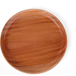 Khaya - houten dinerbord Ø 24 cm - duurzaam servies - natuurlijk eetbord