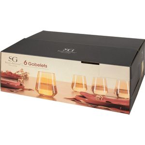 Secret de Gourmet Olga waterglazen 45cl - Set van 6 - Amber