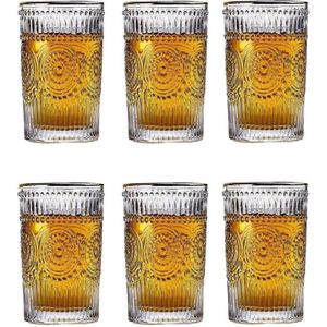 Cheffinger Retro Vintage Drinkglazen - Set van 6 - stijlvol en veelzijdig