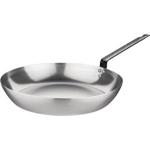 Vogue GD064 Zwart Ijzer Fry Pan 10In - Inductie Kookgerei van Vogue - Zware Duty Staal - 255mm Grootte