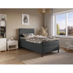 Complete Boxspring Rome incl. Topper - 80x200 - Antraciet