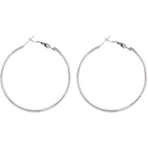 Go Dutch Label Oorringen gedraaid motief Silver E2536-1