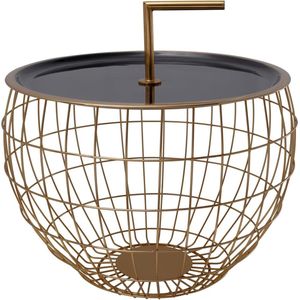 Goodivery ® Multifunctionele Bijzettafel Zwart - Stijlvol Metaalontwerp, Woonkamer, Slaapkamer, Opslagruimte, Gemakkelijk Onderhoud, Robuust, Modern