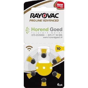 Rayovac Proline Advanced - Horend Goed - Hoortoestel - Batterijen - P10 - Gele sticker