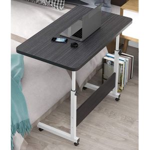 IBBO Shop - Mobiele Bureau - Laptop bijzettafel - Sta bureau voor laptop tafel voor thuis - Bureau Op Wielen - thuiskantoor - Zwart - (80cm * 40cm)