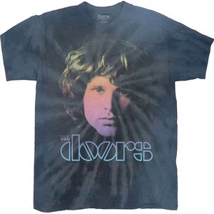 The Doors - Jim Halftone Gradient Heren T-shirt - L - Blauw