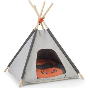 Beeztees Mohaki Tipi Tent - Kattenhuis - Grijs - 50x50x70 cm