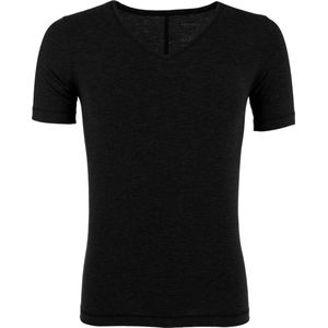 SCHIESSER Personal Fit T-shirt (1-pack) - heren shirt korte mouwen v-hals zwart - Maat: S