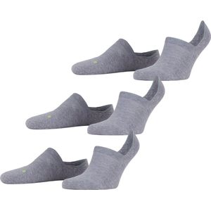 FALKE Cool Kick Bundle 3-Pack anatomische pluche zool functioneel garen footies unisex grijs - Maat 46-48