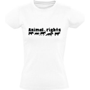 Animal rights Dames t-shirt | dieren | rechten | safari | beesten | dierentuin | bok | vos | wilde dieren | dier |
