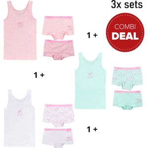 Funderwear - kleuter/kinder/tiener - Ondergoed sets - meisjes - Alpaca - 3 sets - maat 92/98