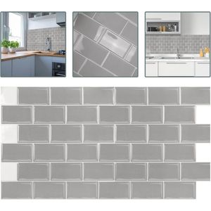 Zelfklevende 3D Backsplash Tegels - 10 Vellen Te Gemaakt van Waterdicht PVC voor Keuken en Badkamer