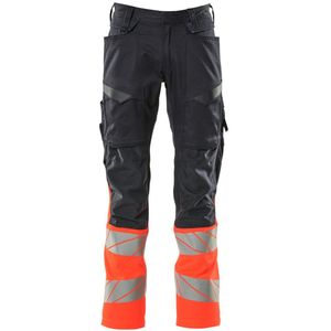 Mascot Accelerate Safe Broek met kniezakken 19679-236 - donkermarine/hi-vis rood