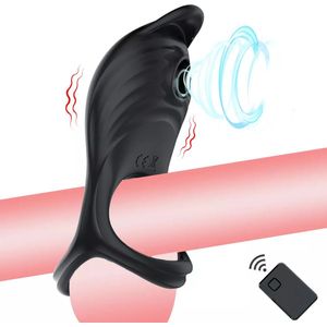 Cockring vibrator met luchtdrukvibrator - Penis ring met clitoris vibratie - Draadloze afstandsbediening - One size - Voor hem en haar - Extreme orgasmes - 5 zuig en 5 trilstanden