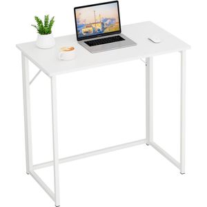 Opvouwbare tafel Bureau Computerbureau voor thuiskantoor Studie Opvouwbare pc-tafel (wit, montage vereist)