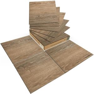 Inovra Plus - Vinyl vloertegels 30 stuks zelfklevend - Waterdicht - Houten planken - Keuken en slaapkamer - Lichtbruin as - 30 m²