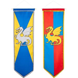 Boland - Banier Knights & Dragons assorti - Ridders & Draken - Ridders & Draken