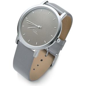 Philippi Design Horloge Heren Tempus MG2 - Ø 45mm - Leer - Grijs