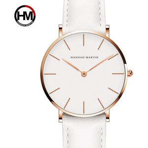 Quartz Luxe Vrouwen Mode Horloge Wit Lederen Band Dames Waterdicht Horloge 36 Mm