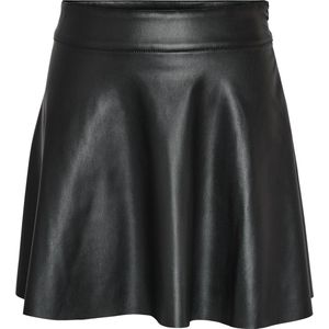 NOISY MAY NMANDY PU HW FLARED SKIRT WVN NOOS Dames Rok - Maat L