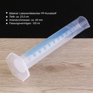 Maatcilinder van transparant kunststof 100 ml
