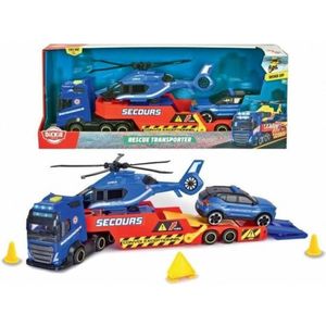 Dickie - 40 cm transportwagen + helikopter + rijkswachtvoertuig - vanaf 3 jaar