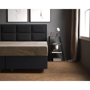 Sleeptime Hoeslaken Velvet - 180x200 - Super Zacht - Grijs