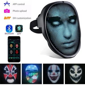 Exitosas LED maskers - bluetooth - 12 uur werkzaam - oplaadbaar - 45 dynamische en 70 statische foto's - carnaval - halloween - verjaardagen
