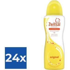 Zwitsal - Deodorant Spray - Orgineel - 100 ml - Voordeelverpakking 24 stuks