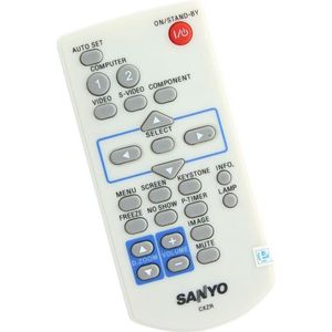 Afstandsbediening geschikt voor de SANYO PLC-XK2600 beamer, vervangt CXZR / 645-099-3213