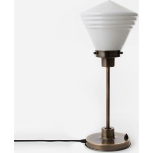 Art Deco Trade - Slanke Tafellamp Luxe School Small 20's Brons