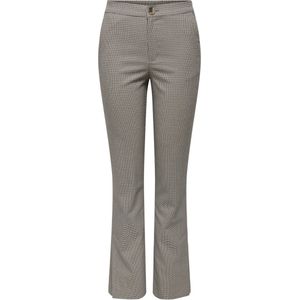 Only Broek Onljoss Mw Flared Slit Check Pant T 15273008 Quarry/dark Olive Dames Maat - W40 X L32