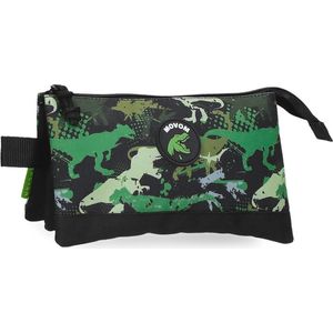 Movem dinosaures 3 vaks etui jongens groen